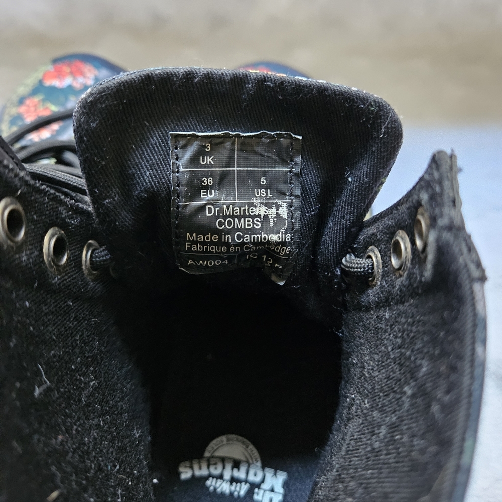 Dr Martens Combs Canvas Floral Size5 - Picture 7 of 12